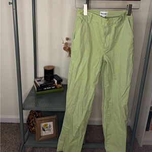 Women's Light Green Straight Leg Pants